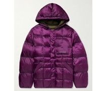 Momo Kapuzenjacke aus gestepptem Shell mit Logoprint
