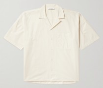 PM2-1 Oversized-Hemd aus Baumwoll-Twill mit wandelbarem Kragen