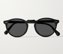 Gregory Peck Sonnenbrille mit rundem Rahmen aus Azetat