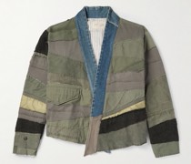 Mixed Army Patchwork-Jacke aus einer Baumwollmischung