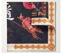 Samurai Printed Silk-Twill Pocket Square