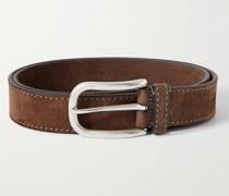 Gürtel aus Nubukleder, 3,5 cm