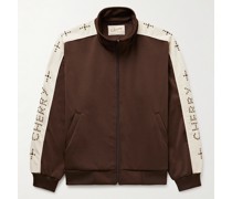 Trainingsjacke aus technischem Jersey mit Verzierungen und Streifen
