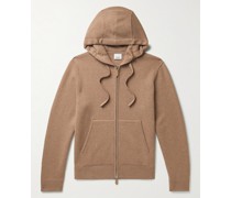 Logo-Embroidered Double-Faced Cashmere-Blend Zip-Up Hoodie