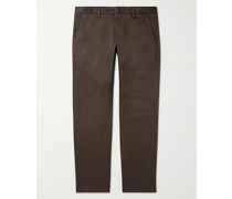 Theo 1420 schmal zulaufende Chino aus Twill aus einer Biobaumwollmischung