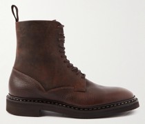 Perth Schnürstiefel aus gewachstem Veloursleder und vollnarbigem Leder