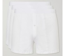 Set aus drei schmal geschnittenen Boxershorts aus Stretch-Lyocell