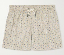Gerade geschnittene mittellange Badeshorts mit Print
