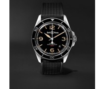 BR V2-92 Steel Heritage Automatic 41 mm Uhr aus Edelstahl mit Kautschukarmband, Ref.- Nr. BRV292-HER-ST/SRB
