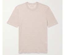 T-Shirt aus Jersey aus einer Leinen-Baumwollmischung