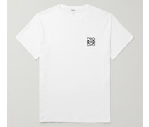 T-Shirt aus Baumwoll-Jersey mit Logostickerei
