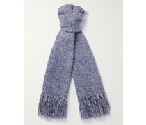 Fringed Wool, Mohair and Silk-Blend Scarf