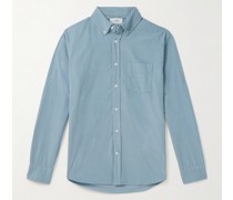 Hemd aus Feincord aus Biobaumwolle in Stückfärbung mit Button-Down-Kragen