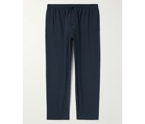 Alva schmal zulaufende Hose aus einer karierten Baumwollmischung