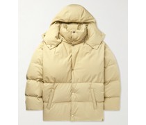 Convertible Quilted Cotton-Poplin Hooded Down Jacket