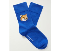 Socken aus einer Stretch-Baumwollmischung mit Logomuster