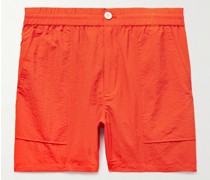 Gerade geschnittene Shorts aus Nylon