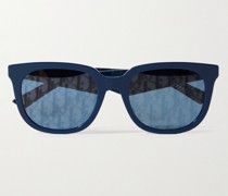 Dior B27 S3F Sonnenbrille mit D-Rahmen aus Azetat und Logomuster