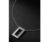 3.4g Sterling Silver Diamond Pendant Necklace