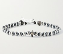 Perlenarmband aus Sterlingsilber und Glas