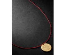 Kette aus 18 Karat Gold und Kordel, Sternbild Jungfrau