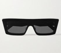 Sonnenbrille mit rechteckigem Rahmen aus Azetat