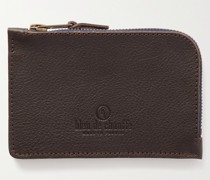 Pognon Portemonnaie aus vollnarbigem Leder mit Reißverschluss über drei Seiten und Logoprägung