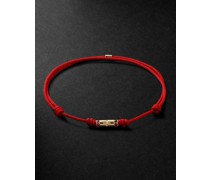 Gold, Ruby and Cord Bracelet