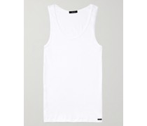 Ribbed Cotton and Modal-Blend Jersey Tank Top
