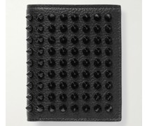 Portemonnaie aus vollnarbigem Leder mit Stachelnieten