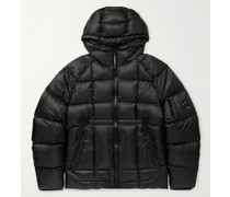 Padded Quilted Ripstop Hooded Down Jacket