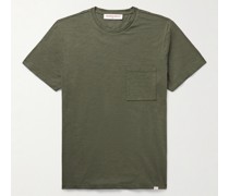 OB Classic schmal geschnittenes T-Shirt aus Flammgarn-Jersey aus Baumwolle in Stückfärbung