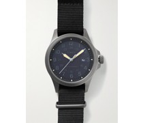 Expedition North Field Post Solar 41 mm Uhr aus Edelstahl mit recyceltem Textilarmband