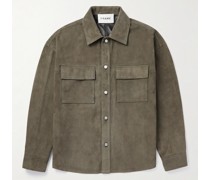 Clean Hemdjacke aus Veloursleder