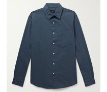 Hemd aus Chambray aus einer Baumwoll-Leinenmischung