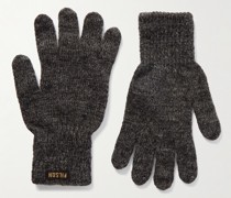 Handschuhe aus einer Wollmischung mit Logoapplikation