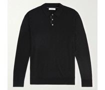 Schmal geschnittener Pullover aus Merinowolle mit Polokragen
