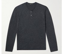 Recycled-Cashmere Henley T-Shirt