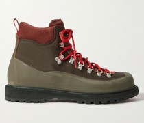 Roccia Vet Rubber-Trimmed Suede and Ripstop Boots