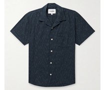 Hemd aus Baumwoll-Jacquard mit Reverskragen