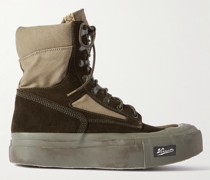 Tesota '91 Folk Stiefel aus Veloursleder und Baumwoll-Canvas