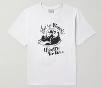Otter T-Shirt aus Baumwoll-Jersey mit Logoprint