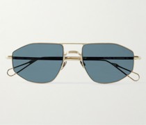 Quai d'Orsay Aviator-Style Gold-Plated Sunglasses