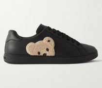 Sneakers aus Leder mit Applikation
