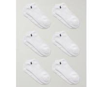 Set aus 6 Paar Socken aus einer Baumwollmischung mit Logostickerei