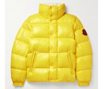 2 Moncler 1952 Dervo Daunenjacke aus gestepptem Glanz-Shell mit Logoapplikation