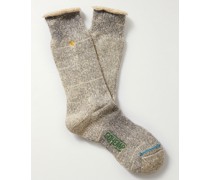 + GOHEMP Socken aus Rippstrick mit Stickerei