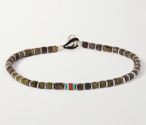Heishi Armband mit mehreren Steinen und Details aus Silber