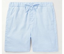 Felipe gerade geschnittene Shorts aus einer Leinen-Baumwollmischung mit Kordelzugbund