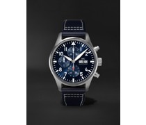 Pilot's Automatic Chronograph 43 mm Uhr aus Edelstahl mit Lederarmband, Ref.-Nr. IWIW378003